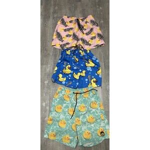 Lot 3 Rubber Duck Motif Men’s Swim Trunks Size M Lacrosse WXYZ NeFF Brands Beach